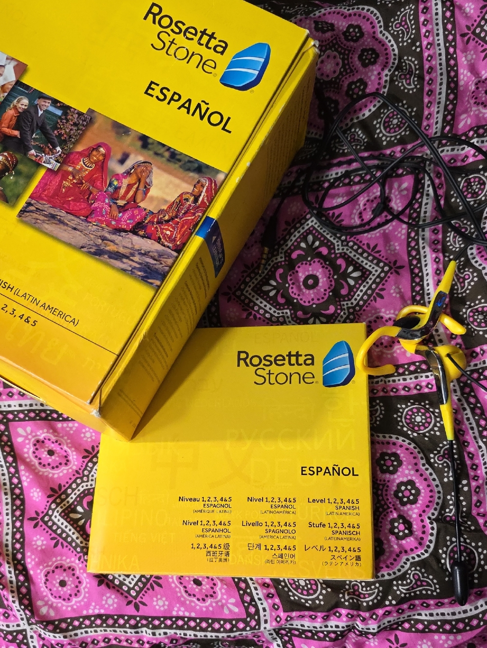 Rosetta Stone Español Language Set - Bright Yellow Packaging Level 1-5